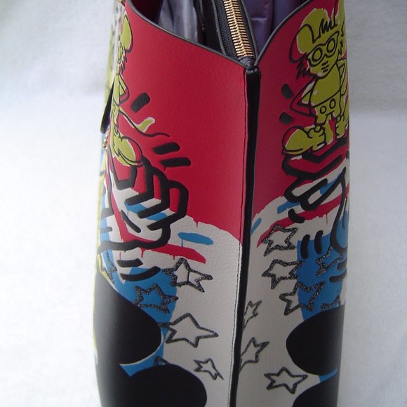 NEW AUTHENTIC COACH KEITH HARING MICKEY MOUSE MOLLIE TOTE #C6979 - Picture 2 of 14